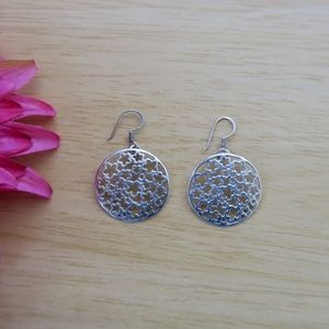 Stars Design Sterling Silver Earrings Hallmarked